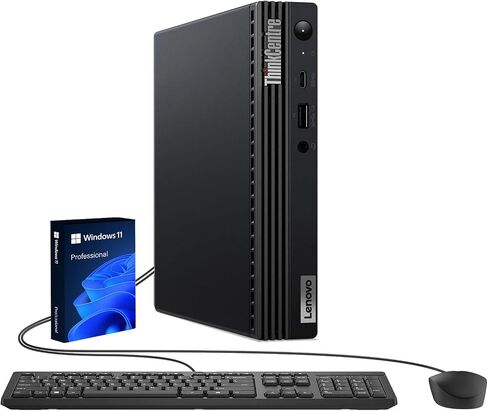 Lenovo ThinkCentre M70Q Mini Desktop Computer Tiny PC, Intel Core i5-10400T, 16GB RAM, 256GB SSD, Keyboard & Mouse, HDMI, DisplayPort, Compact Business PC, Windows 11 Pro (Renewed) in Saudi Arabia
