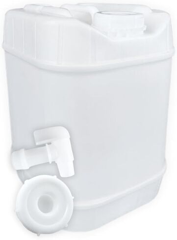5-Gallon Stackable Water Storage Containers, 5 Gallons w/ 3 Lids + 1 Spigot, Easy Fill, Survial Supply Emergency Water Storage for Camping and Disaster Preparedness, RV, 10 Gallon (2 Tanks) in Saudi Arabia