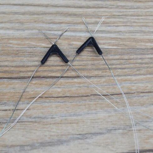 50pcs Double Hooks Contactor Device Fishing Line Space Bifurcation Eight Type Space Bean Line Swivel in Saudi Arabia