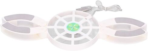 Laptop Cooler Cooling Pad, DRS04 Folding Computer Laptop Cooling Pads, Double Fans and Strong Wind with 12pcs Antiskid Pads and Blue LED Light (White) in Saudi Arabia