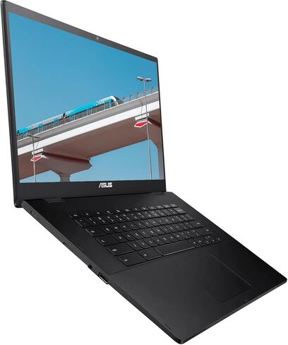 ASUS 15.6" FHD IPS Chromebook Plus, Intel Celeron Processor Up to 2.79GHz, 4GB Ram, 128GB SSD, HDMI, Ultra-Fast WiFi 6, Chrome OS, Star Blue, Renewed in Saudi Arabia