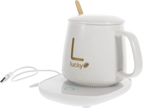 مجموعة واحدة من Luxshiny USB لتدفئة كوب الحليب وقاعدة تسخين للقهوة والشاي والحليب، تصميم مبتكر للاستخدام المنزلي والمكتبي، محمول و in Kuwait