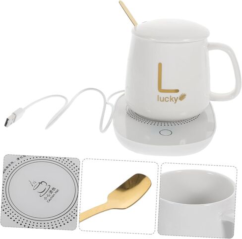 مجموعة واحدة من Luxshiny USB لتدفئة كوب الحليب وقاعدة تسخين للقهوة والشاي والحليب، تصميم مبتكر للاستخدام المنزلي والمكتبي، محمول و in Kuwait