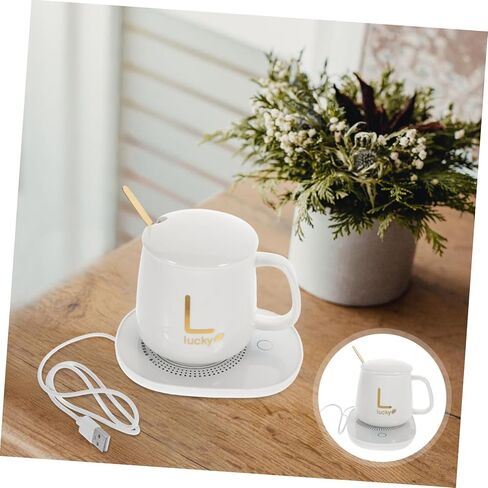 مجموعة واحدة من Luxshiny USB لتدفئة كوب الحليب وقاعدة تسخين للقهوة والشاي والحليب، تصميم مبتكر للاستخدام المنزلي والمكتبي، محمول و in Kuwait