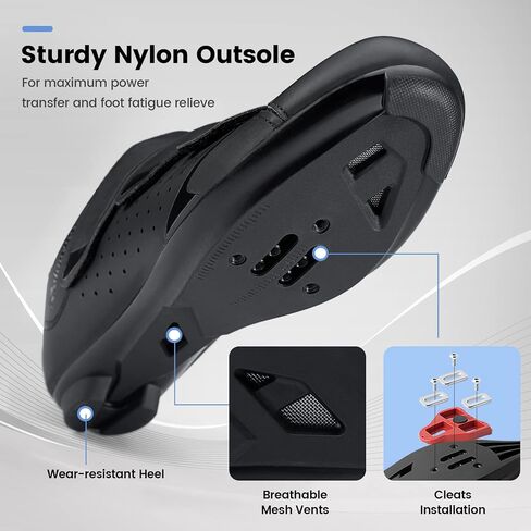 أحذية ركوب الدراجات Peloton للرجال - 2 و 3 Bolt Look Delta Cleat Spin Bike Shoes - متوافقة مع مقاطع SPD - مثالية لركوب الدراجات الداخلية والخارجية في الهواء الطلق in Kuwait