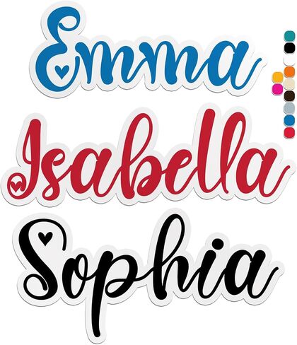Custom Name Sticker with Heart – Personalized Waterproof Vinyl Decal – Cute Aesthetic Design, Custom Font & Color – Gift for Women, Kids, Teens – Laptop, Phone, Water Bottle, Tumbler, Notebook, Car in Saudi Arabia
