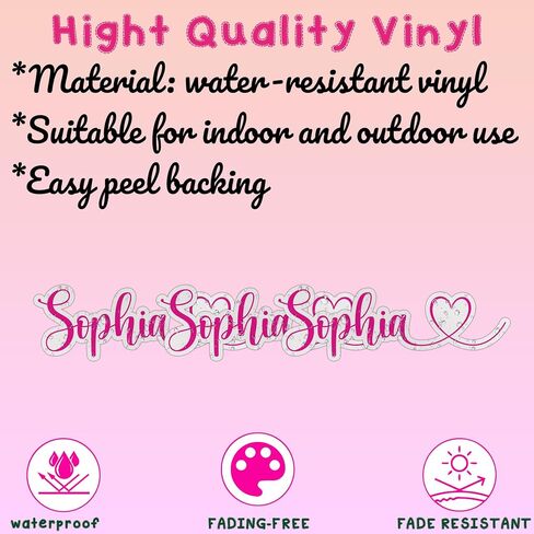 Custom Name Sticker with Heart – Personalized Waterproof Vinyl Decal – Cute Aesthetic Design, Custom Font & Color – Gift for Women, Kids, Teens – Laptop, Phone, Water Bottle, Tumbler, Notebook, Car in Saudi Arabia