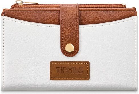 محفظة صغيرة للنساء بطبعة البقر طباعة المرأة حامل بطاقة الائتمان Bifold Bifold ، حظر RFID ، محفظة Western Slim مع جيب عملة سحاب للسيدات ، بني in Saudi Arabia
