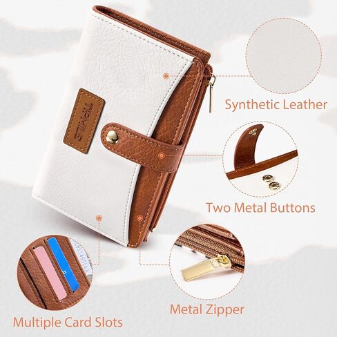 محفظة صغيرة للنساء بطبعة البقر طباعة المرأة حامل بطاقة الائتمان Bifold Bifold ، حظر RFID ، محفظة Western Slim مع جيب عملة سحاب للسيدات ، بني in Saudi Arabia