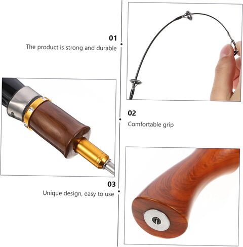 POPETPOP Fishing Rods Ice Fishing Gear Portable Pole Lightweight Fpr Material Comfort Grip in Saudi Arabia