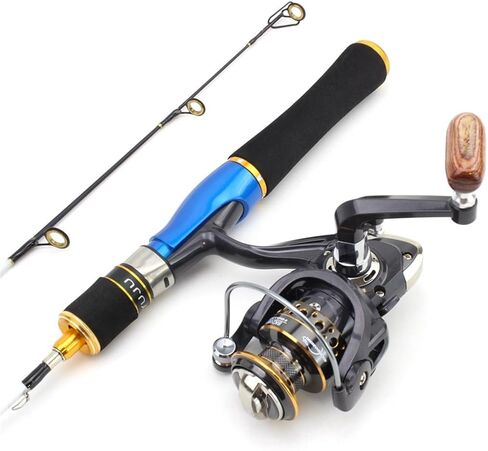 58cm Ice Fishing Rod Winter Spinning Wheel Gear Combination Boat (D 58cm) in Saudi Arabia