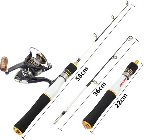 58cm Ice Fishing Rod Spinning Wheel Combination Winter Set Boat (D 58cm) in Saudi Arabia
