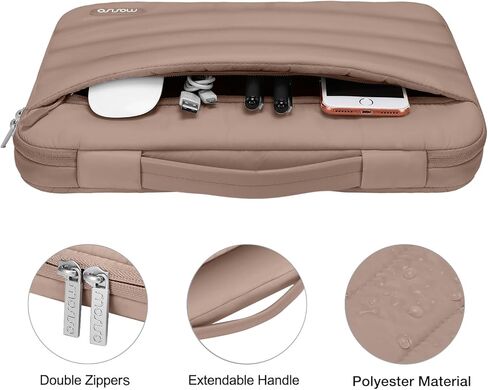 حافظة MOSISO متوافقة مع جهاز MacBook Air 13 بوصة 2025 2024 2023 2022 M4 A3240 M3 A3113 M2 A2681، حافظة صلبة وحقيبة منتفخة وغطاء لوحة مفاتيح وغطاء كاميرا ويب وفيلم شاشة لجهاز MacBook Air 13.6 بوصة، رملي in Kuwait