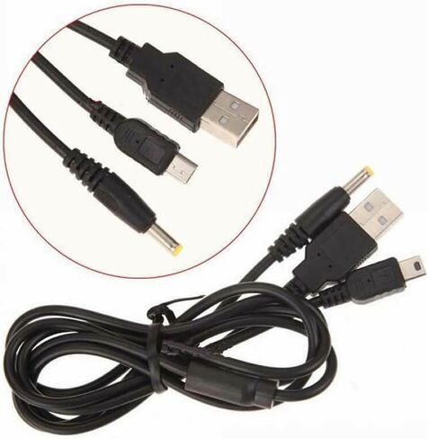 1.2m/4ft 2 في 1 USB كابل شحن البيانات الحبل لPSP 1000 2000 3000 in Saudi Arabia
