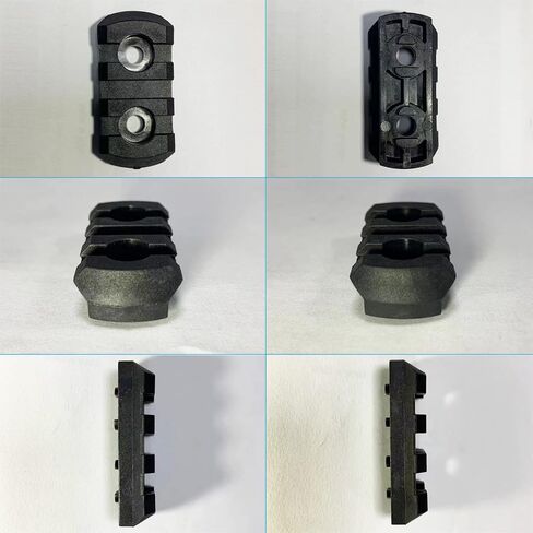 Picatinny Rail 3,5,7,9,11,13-Slot for Mlok, CG Gears Polymer Rails Section Plus Offset Flashlight Mount with T-Nuts, Screws & Allen Wrench in Saudi Arabia
