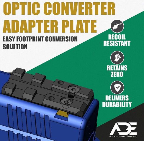 Picatinny Rail Optic Mount Plate for Glock 17 19 22 23 26 43, Canik TP9SF, Taurus GX4, TX22 GEN2 -Work with Trijicon RMR, Doctor, Vortex, Burris+Built in Screw Hole for Holosun 407K/507K, Shield RMSc in Saudi Arabia
