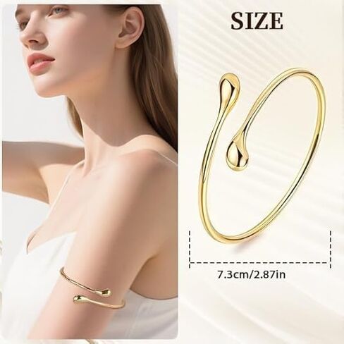 7 Pcs Gold Arm Cuff Jewelry for Women, Adjustable Upper Arm Cuff Bracelet Bangle, Plus Size Arm Cuff Jewelry, Boho Goddess Armlet, Upper Arm Band for Wedding Party in Saudi Arabia