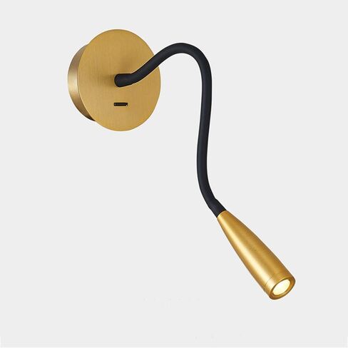 Modern Bedside Reading Light with USB Charger, Adjustable LED Wall Lamp, Rotatable Design, Silicone Hose, Perfect for Bedroom, Living Room, White Night Light in Saudi Arabia