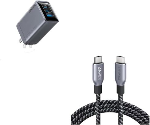 شاحن Anker Prime، 100 واط 3 منافذ GaN USB C، كابل Anker Prime USB C، سلك شحن سريع 240 واط in Saudi Arabia