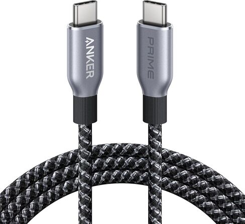 شاحن Anker Prime، 100 واط 3 منافذ GaN USB C، كابل Anker Prime USB C، سلك شحن سريع 240 واط in Saudi Arabia