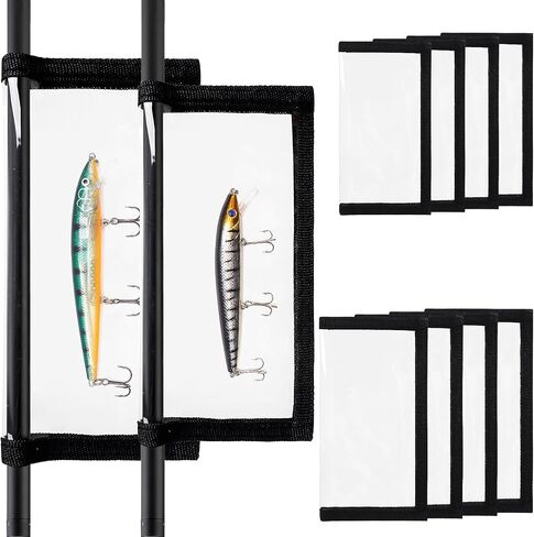 8 Pack Fishing Lure Wraps,Resistant Clear PVC Lure Covers Water-Resistant Tackle Storage for Rod Fabric Hook Protectors in Saudi Arabia