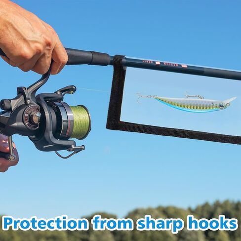 8 Pack Fishing Lure Wraps,Resistant Clear PVC Lure Covers Water-Resistant Tackle Storage for Rod Fabric Hook Protectors in Saudi Arabia