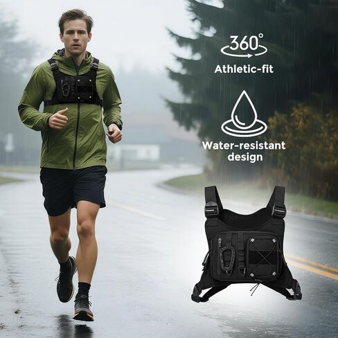 Outdoor EDC Chest Bag,Tactical Chest Bag for Men,Chest Vest with Holster,Men Chest Pack for Running,Cycling in Saudi Arabia