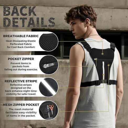 Outdoor EDC Chest Bag,Tactical Chest Bag for Men,Chest Vest with Holster,Men Chest Pack for Running,Cycling in Saudi Arabia