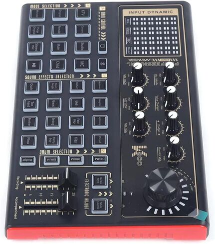 Audio Mixer, Podcast Recording Equipment Mixer Voice Live Sound Card Accessory in Saudi Arabia