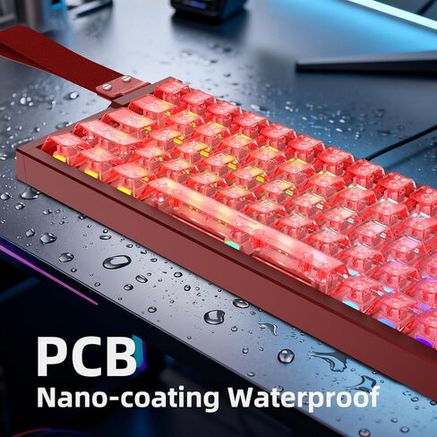 MG68Plus Rapid Trigger، لوحة مفاتيح مغناطيسية كاملة من سبائك الألومنيوم، 65% TKL، PCB نانو مقاوم للماء، دقة 0.001 مم، معدل مسح مفتاح واحد 256 كيلو هرتز، لوحة مفاتيح سلكية للألعاب RGB (أسود) in Kuwait
