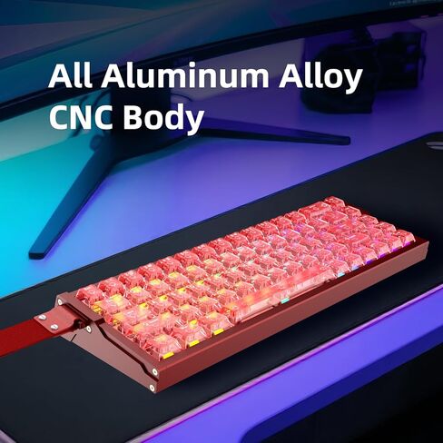 MG68Plus Rapid Trigger، لوحة مفاتيح مغناطيسية كاملة من سبائك الألومنيوم، 65% TKL، PCB نانو مقاوم للماء، دقة 0.001 مم، معدل مسح مفتاح واحد 256 كيلو هرتز، لوحة مفاتيح سلكية للألعاب RGB (أسود) in Kuwait