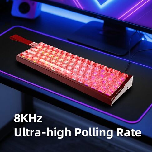 MG68Plus Rapid Trigger، لوحة مفاتيح مغناطيسية كاملة من سبائك الألومنيوم، 65% TKL، PCB نانو مقاوم للماء، دقة 0.001 مم، معدل مسح مفتاح واحد 256 كيلو هرتز، لوحة مفاتيح سلكية للألعاب RGB (أسود) in Kuwait