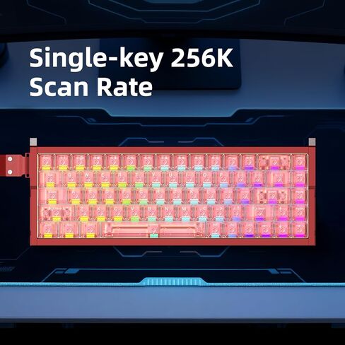 MG68Plus Rapid Trigger، لوحة مفاتيح مغناطيسية كاملة من سبائك الألومنيوم، 65% TKL، PCB نانو مقاوم للماء، دقة 0.001 مم، معدل مسح مفتاح واحد 256 كيلو هرتز، لوحة مفاتيح سلكية للألعاب RGB (أسود) in Kuwait