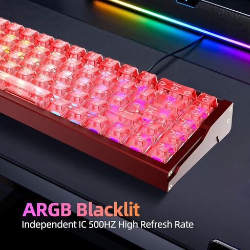 MG68Plus Rapid Trigger، لوحة مفاتيح مغناطيسية كاملة من سبائك الألومنيوم، 65% TKL، PCB نانو مقاوم للماء، دقة 0.001 مم، معدل مسح مفتاح واحد 256 كيلو هرتز، لوحة مفاتيح سلكية للألعاب RGB (أسود) in Kuwait