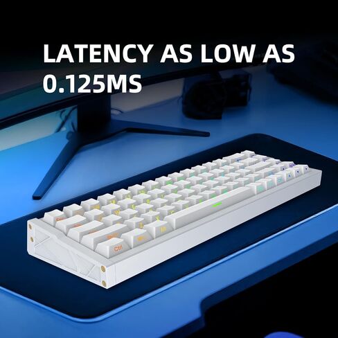 MG68ACE 68 مفتاح لوحة مفاتيح مغناطيسية سلكية، هيكل من سبائك الألومنيوم، زمن وصول منخفض 8K، ARGB قابل للتبديل السريع، برنامج تشغيل الويب، لوحة مفاتيح ألعاب قابلة للتخصيص (أبيض) in Kuwait