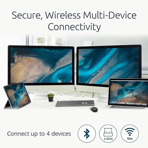 لوحة مفاتيح سلكية Kensington KB515 USB-C، تصميم كامل الحجم، مفاتيح مقصية هادئة، قابلة للبرمجة، مفتاح مساعد مساعد، محول USB-A متضمن، متوافق مع Windows، أسود (K75410NA) in Saudi Arabia