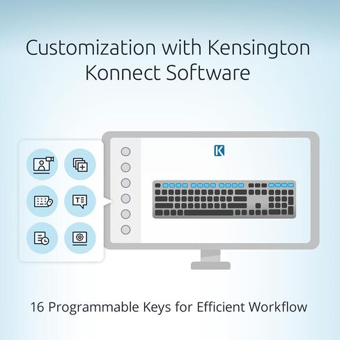 لوحة مفاتيح سلكية Kensington KB515 USB-C، تصميم كامل الحجم، مفاتيح مقصية هادئة، قابلة للبرمجة، مفتاح مساعد مساعد، محول USB-A متضمن، متوافق مع Windows، أسود (K75410NA) in Saudi Arabia