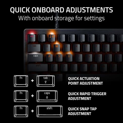 لوحة مفاتيح الألعاب Razer Huntsman V3 Pro TKL Esports: مفاتيح بصرية تناظرية Snap Tap - مشغل سريع - تشغيل قابل للتعديل - مفاتيح الوسائط والقرص - أغطية مفاتيح PBT - إصدار Counter-Strike 2 in Saudi Arabia