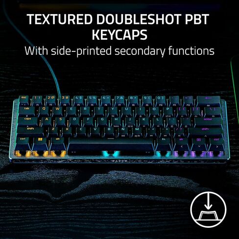 لوحة مفاتيح الألعاب Razer Huntsman V3 Pro TKL Esports: مفاتيح بصرية تناظرية Snap Tap - مشغل سريع - تشغيل قابل للتعديل - مفاتيح الوسائط والقرص - أغطية مفاتيح PBT - إصدار Counter-Strike 2 in Saudi Arabia