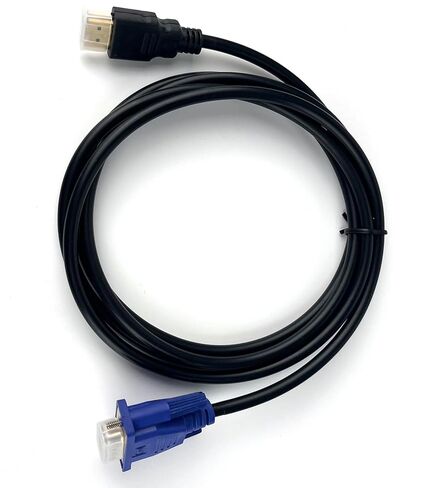 كابل HDMI إلى VGA، نقل فيديو عالي الدقة 1080 بكسل من منفذ HDMI إلى منفذ VGA، منفذ كمبيوتر أحادي الاتجاه/كمبيوتر محمول/كمبيوتر شخصي إلى جهاز العرض/الشاشة/محول محول HDTV، (6 أقدام/1.8 متر) in Kuwait