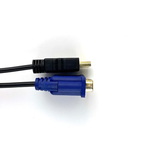 كابل HDMI إلى VGA، نقل فيديو عالي الدقة 1080 بكسل من منفذ HDMI إلى منفذ VGA، منفذ كمبيوتر أحادي الاتجاه/كمبيوتر محمول/كمبيوتر شخصي إلى جهاز العرض/الشاشة/محول محول HDTV، (6 أقدام/1.8 متر) in Kuwait