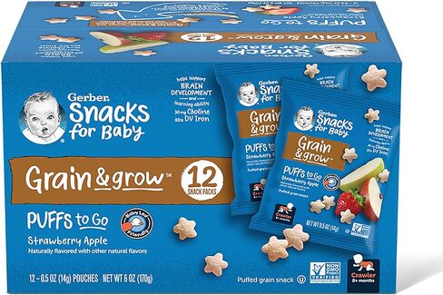 Gerber Baby Snacks Puffs, Blueberry, 1.48 Ounce (Pack of 6) in Saudi Arabia