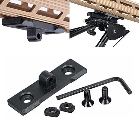 360 Tacitcal Bipod Mount Aluminium Low Profile Harris -Style Stud bipod محول أسود in Kuwait