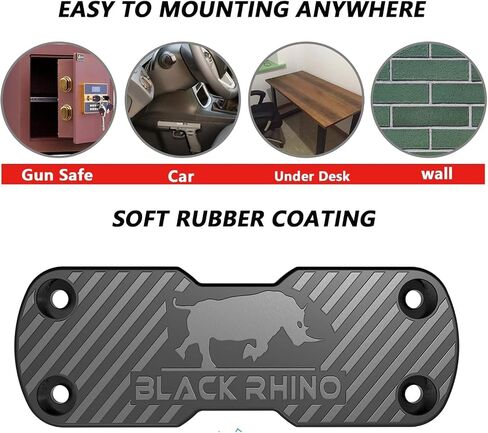 Gun Magnet for Vehicle - Magnetic Quick to use Holder for Rifle, Handgun, Shotgun, Pistol up to 49lbs - Tactical Car Holster & Mount for Home, Desk, Truck Accessories for Men in Saudi Arabia