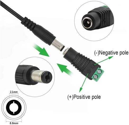 12V 2A Power Adapter with Switch Power Cable 5.5x2.1mm(UK Plug) in Saudi Arabia