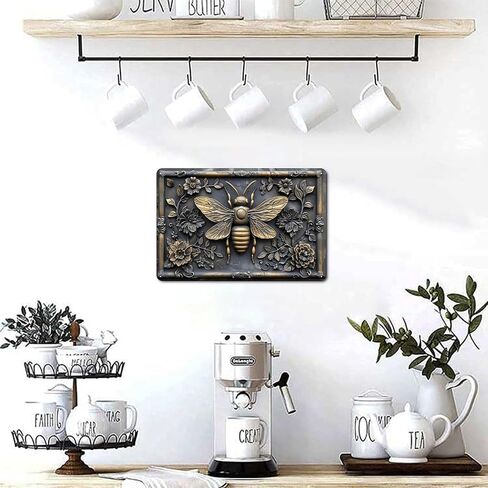 Owls Tree Branch Rustic Aluminum Wall Art & Metal Tin Sign - 8x12in Vintage Indoor Outdoor Decor for Home, Office, Cafe, Yard & Garden in Saudi Arabia