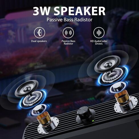 Bluetooth Computer Speakers, USB Powered PC Speakers, Small Speakers Wired with Volume Control for Cellphone Pad MP3, Stereo Sound with 3.5mm Audio Plug for Windows Mac Linux PCs in Saudi Arabia