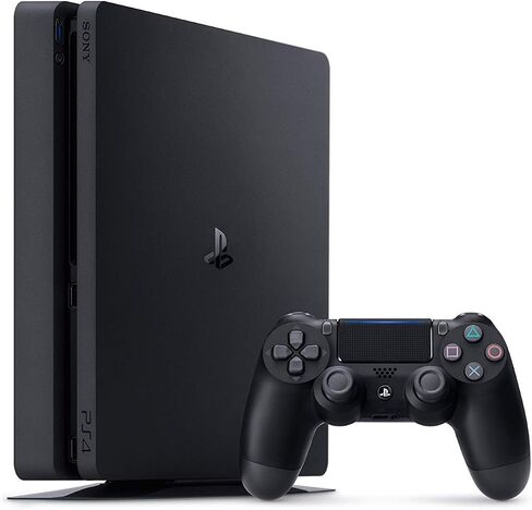 Sony Playstation 4 Slim(CUH-2215B) 1TB Core with Starter Pack Bundle-(Jet Black) (Renewed) in Saudi Arabia