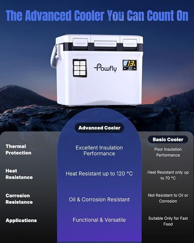 Pawfly Live Bait Cooler, 13-19 QT Leak-Proof Fishing Cooler with Rechargeable Aerator, Portable Fish Livewell for Boat, Insulated Minnow Bucket for Shrimp & Live Fish, Hard Cooler Box for Fishing in Saudi Arabia