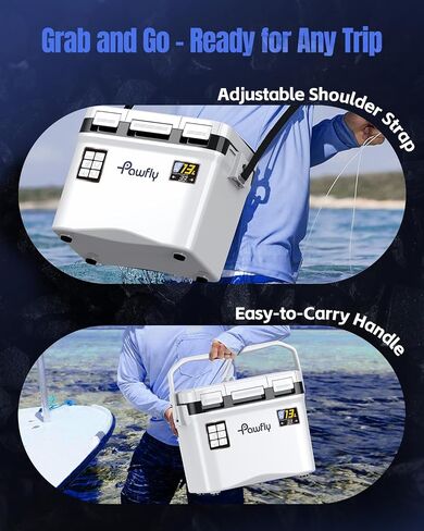 Pawfly Live Bait Cooler, 13-19 QT Leak-Proof Fishing Cooler with Rechargeable Aerator, Portable Fish Livewell for Boat, Insulated Minnow Bucket for Shrimp & Live Fish, Hard Cooler Box for Fishing in Saudi Arabia